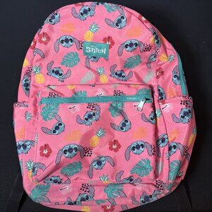 Disney Stitch Pink Tropical Kids Backpack School Book Bag